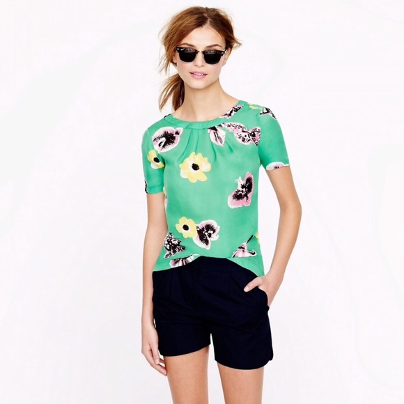 J. Crew Factory Tops - J.Crew Punk Floral Top